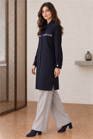 19263-2K7 PUANE CEKET-NAVY