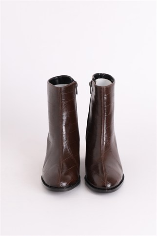 Kadın Kahve Kroko Bot 655624-2K7