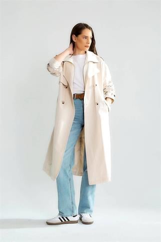 D87127-2K6 ROBİN TRENCH-TAŞ EKRU