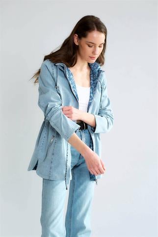 İÇİ ASTARLI LACİ KADIN TRENÇKOT   D87132-2Y5