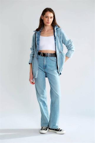 İÇİ ASTARLI LACİ KADIN TRENÇKOT   D87132-2Y5