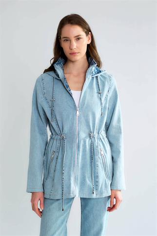 İÇİ ASTARLI LACİ KADIN TRENÇKOT   D87132-2Y5