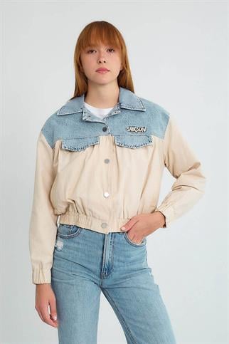 KOT DETAYLI TAŞ KADIN MONT D99393-2Y5