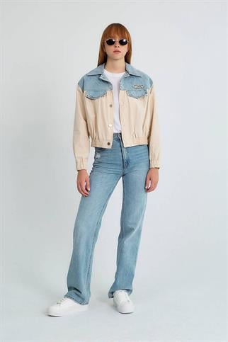 KOT DETAYLI TAŞ KADIN MONT D99393-2Y5