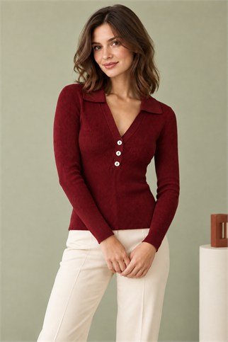Kadın Bordo Triko T95236-2K7
