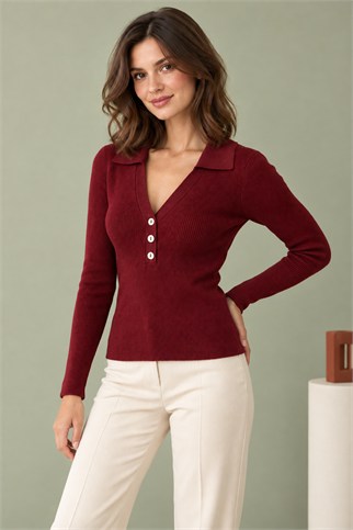 Kadın Bordo Triko T95236-2K7