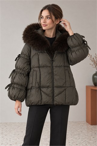 Kadın Haki Mont D99813-2K7