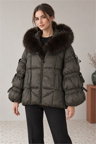 Kadın Haki Mont D99813-2K7