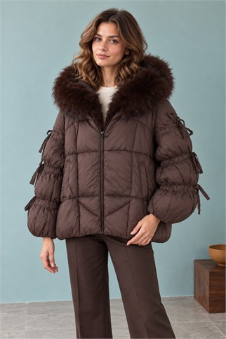 Kadın Kahve Mont D99813-2K7