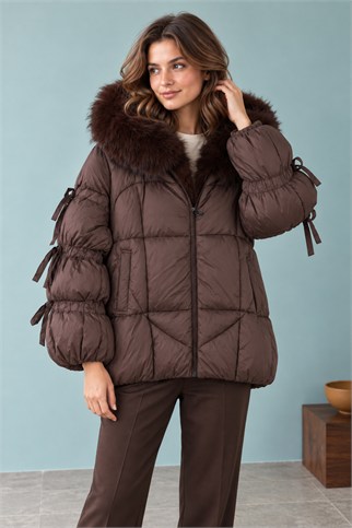 Kadın Kahve Mont D99813-2K7