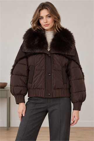 Kadın Koyu Kahve Mont D100012-2K7