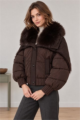 Kadın Koyu Kahve Mont D100012-2K7