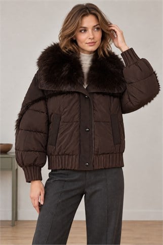 Kadın Koyu Kahve Mont D100012-2K7