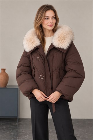 Kadın Koyu Kahve Mont D99899-2K7