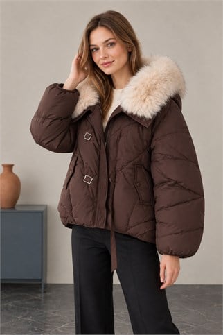 Kadın Koyu Kahve Mont D99899-2K7