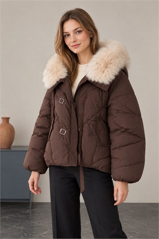Kadın Koyu Kahve Mont D99899-2K7