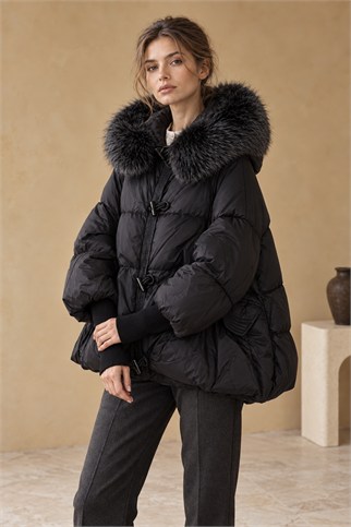 Kadın Siyah Mont D99825-2K7