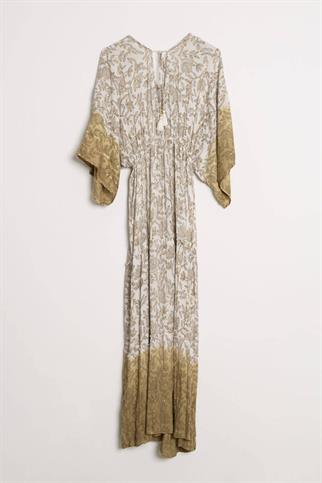 V YAKA DÜĞMELİ HAKİ KADIN ELBİSE  M38171-2Y5