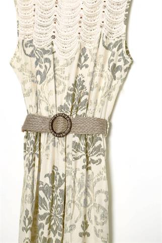 KOLSUZ KEMERLİ SİYAH KADIN ELBİSE M38628-2Y5