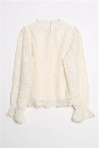 KOLLARI LASTİKLİ NATURAL KADIN GÖMLEK  M38641-2Y5