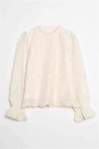 KOLLARI LASTİKLİ NATURAL KADIN GÖMLEK  M38641-2Y5