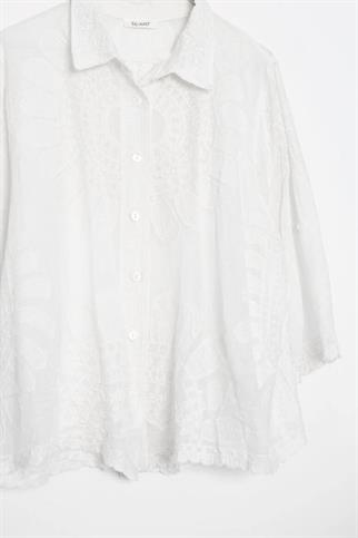 İşlemeli Truvakar Kol Kadın Gömlek M38957-2Y6