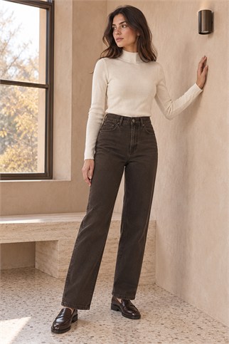 Kadın Kahve Pantolon 3776-2K7