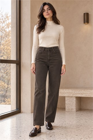 Kadın Kahve Pantolon 3776-2K7