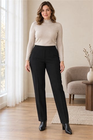 6100-2K7 SERPİL TANRIVERDİ PANTOLON-SİYAH