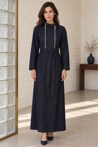 32475-2K7 SOUL ELBİSE-NAVY