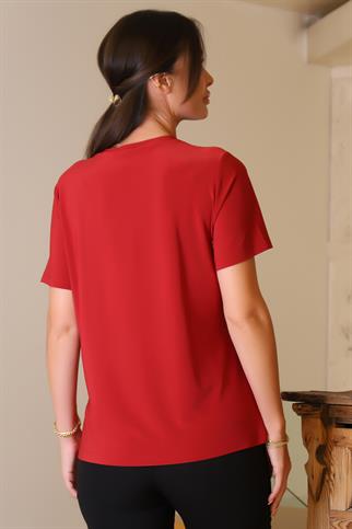 10693-2K6 T.SARAÇOĞLU BLUZKIRMIZI