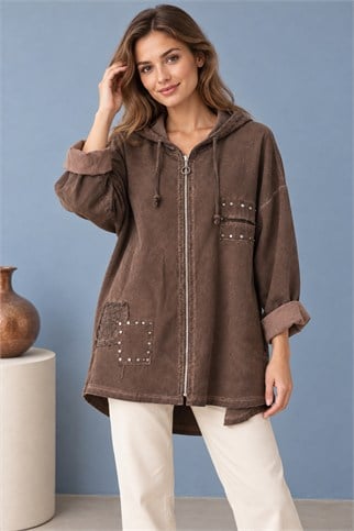 11099-2K7 VELA CEKET-KAHVE