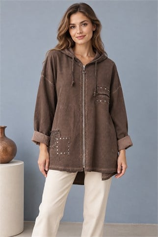 11099-2K7 VELA CEKET-KAHVE