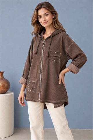 11099-2K7 VELA CEKET-KAHVE