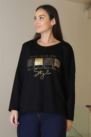 25559-2K6 VELA BLUZ-SİYAH