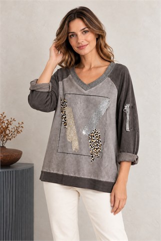 58935-2K7 VELA BLUZ-KAHVE