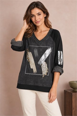 58935-2K7 VELA BLUZ-SİYAH