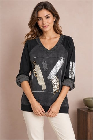 58935-2K7 VELA BLUZ-SİYAH