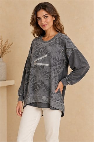 58939-2K7 VELA BLUZ-ANTRASİT