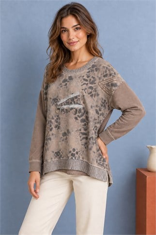 58939-2K7 VELA BLUZ-KAHVE