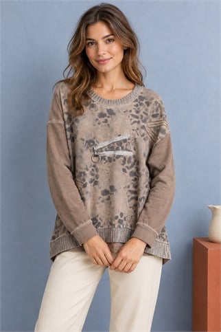 58939-2K7 VELA BLUZ-KAHVE