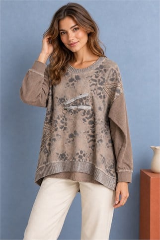 58939-2K7 VELA BLUZ-KAHVE