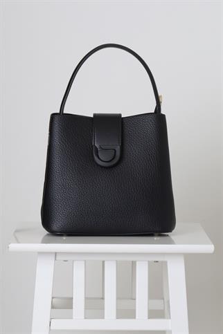 SİYAH CİLT KISA SAPLI KADIN ÇANTA  26949-2K5