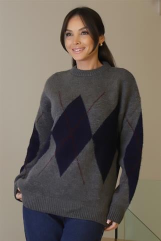 5574-2K6 ZENTONİ KAZAK-GRİ LACİ