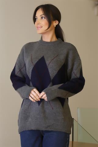 5574-2K6 ZENTONİ KAZAK-GRİ LACİ