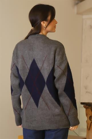 5574-2K6 ZENTONİ KAZAK-GRİ LACİ