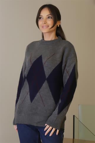 5574-2K6 ZENTONİ KAZAK-GRİ LACİ