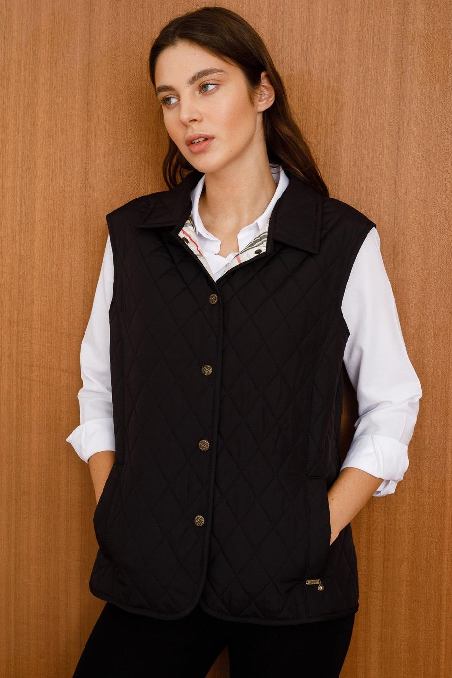 21437-2K4 DESEN YELEKSİYAH