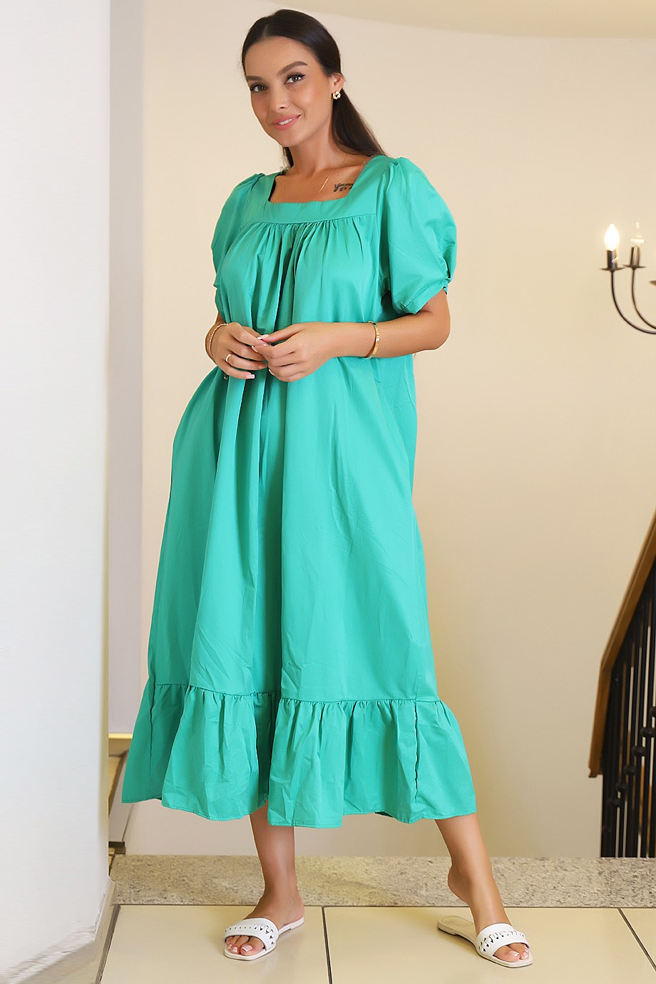25174-2Y2 BEBE PLUS ELBİSEÇAĞLA