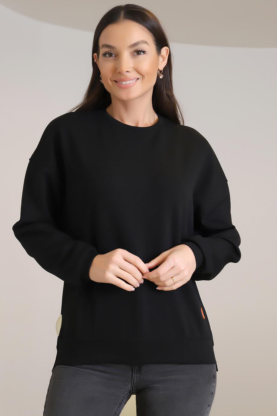 25376-2K3 BEBE PLUS SWEATSİYAH